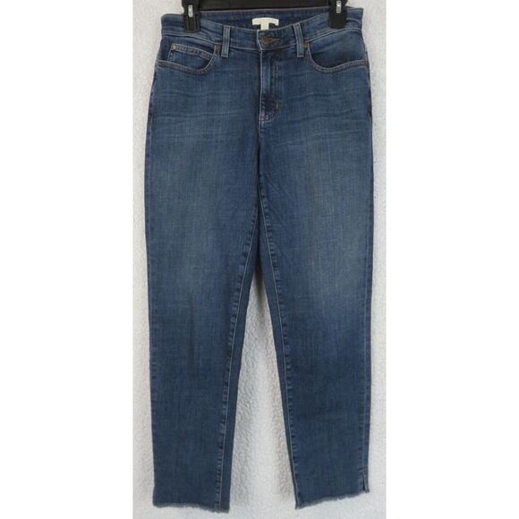 Eileen Fisher Denim - Womens‎ Eileen Fisher Jeans Size 2 Made in USA Blue Cotton Cropped Capri 28x27